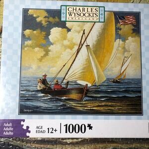 Charles Wysocki “breez’in along” 1000 piece puzzle complete RARE nautical